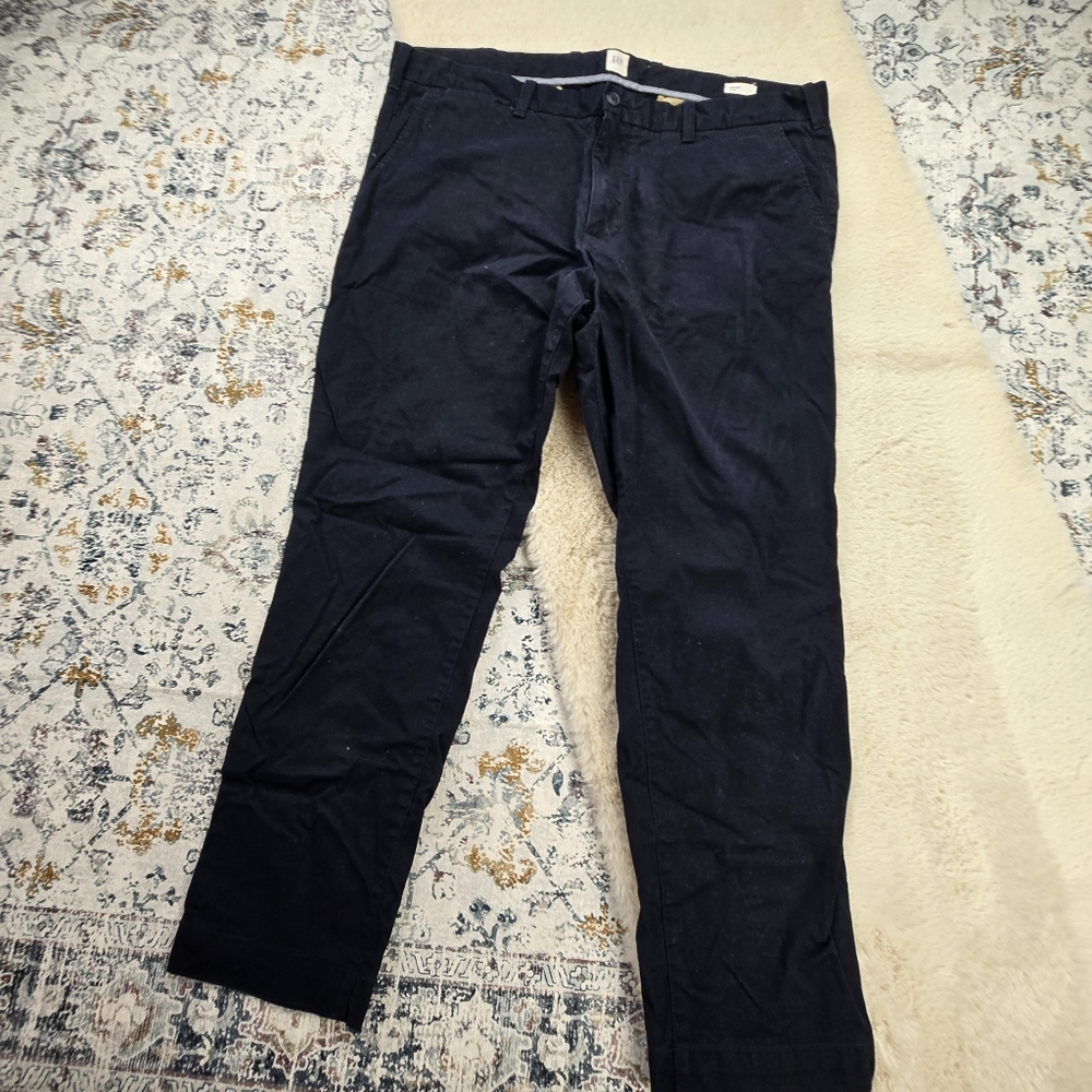 GAP Men's Slim Stretch Khaki Pants Navy Blue  40 x 30